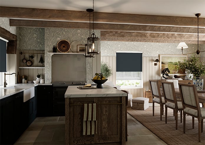 Rimini (Blackout), Black & Optima Tide - Double Roller Blind - Image 6